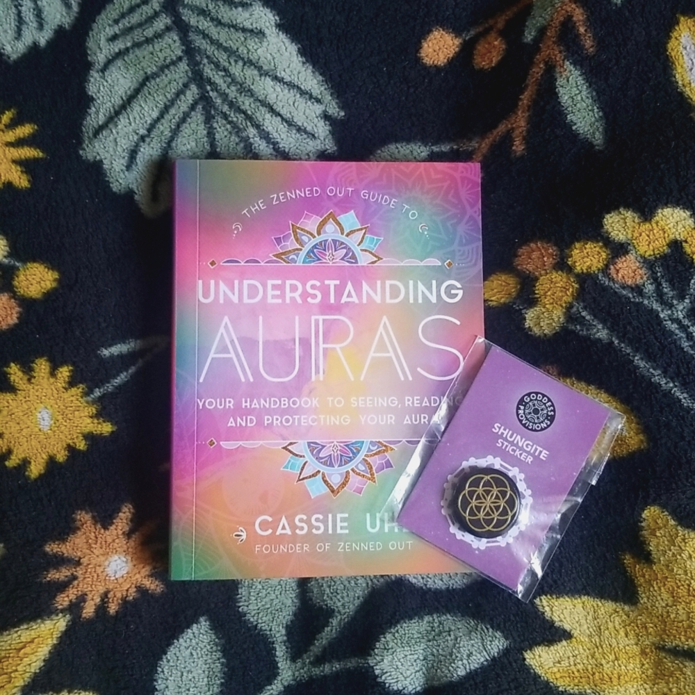 Understanding Auras book and Shungite sticker